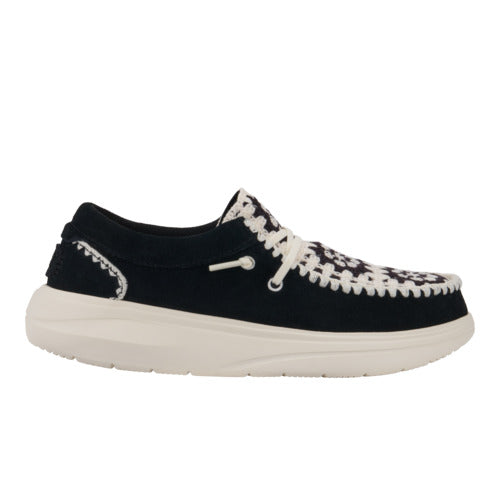 Wendy Comf Suede Crochet – Black/Multi - Image 9