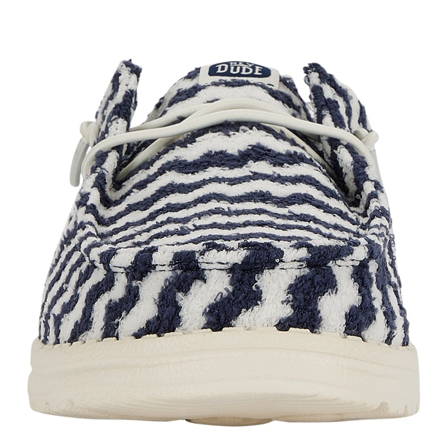 Wendy Slip Terry Stripe – Navy Blazer/Egret - Image 4