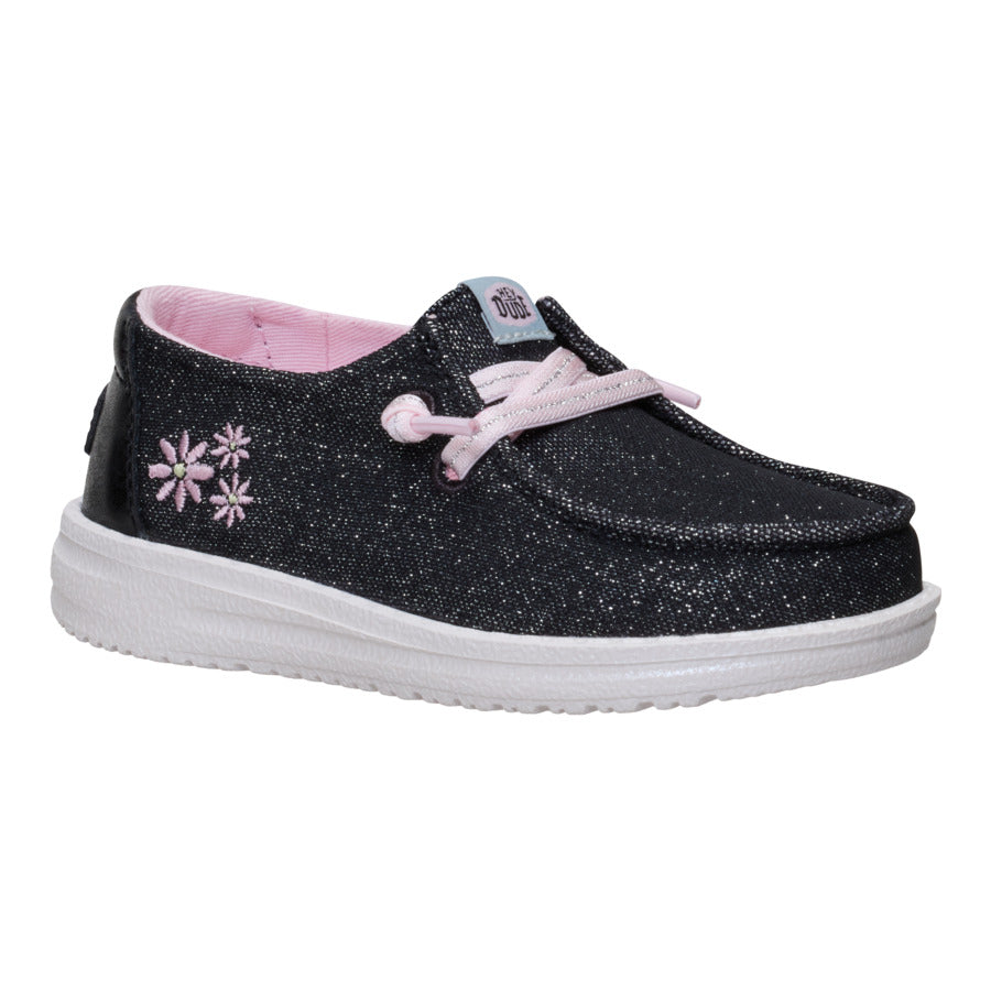 Wendy Toddler Shimmer Flower – Charcoal - Image 7
