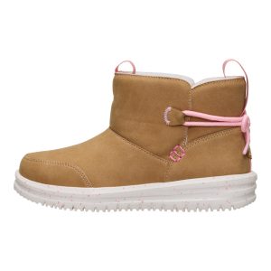Camden Bow Boot Youth Cozy – Chestnut