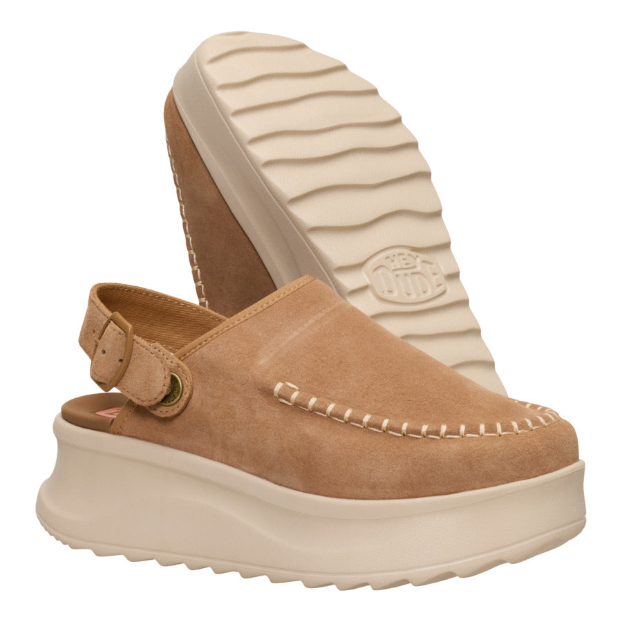 Delray Clog Suede – Tan - Image 4