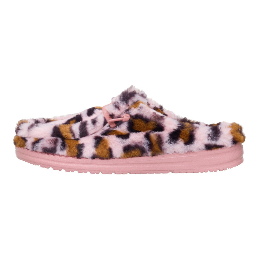 Wendy Slipper Leo Fur – Pink/Multi